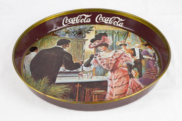 Coca Cola Vassoio pubblicitario in metallo