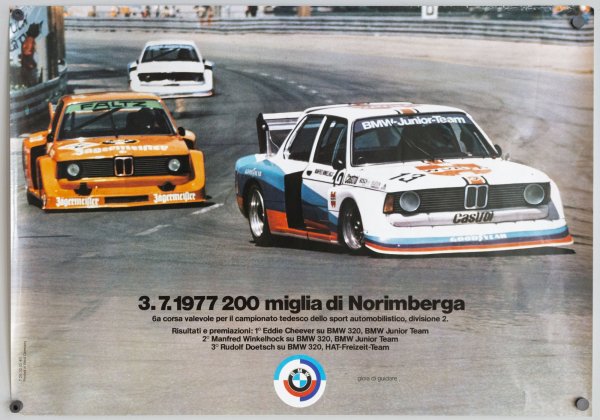 200 Miglia di Norimberga 1977 BMW Poster