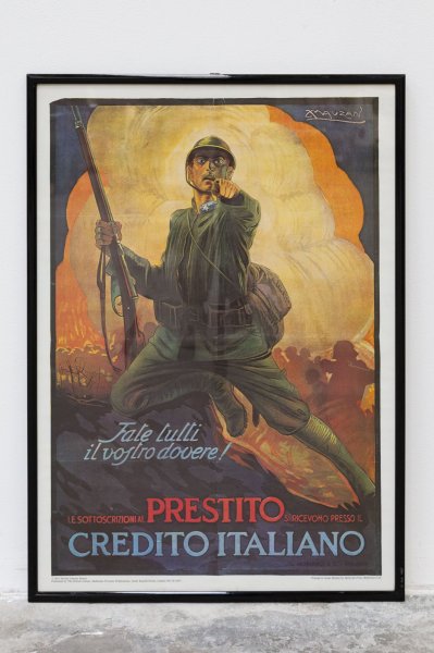 "Fate tutti il vostro dovere!" Poster incorniciato propagandistico della Prima Guerra Mondiale